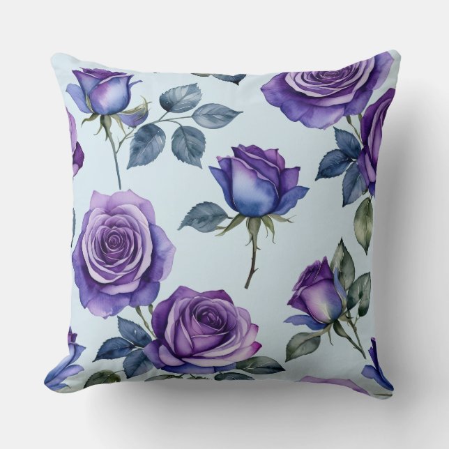 Periwinkle Dreams Throw Pillow (Front)