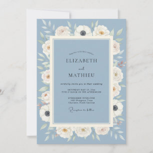 Periwinkle Ethereal Bloom Wedding Invitation