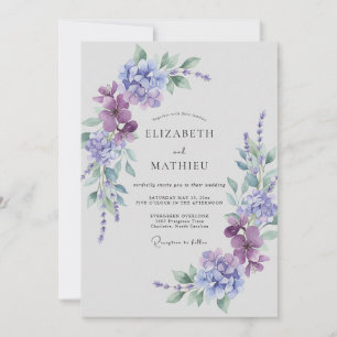 Periwinkle Ethereal Spring Wedding Invitation