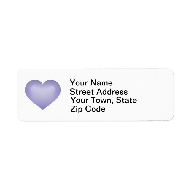 Periwinkle fade heart label (Front)