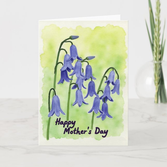 Periwinkle Floral Mothers Day Card (Front)