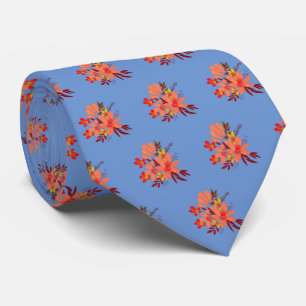 Periwinkle Floral Neck Tie