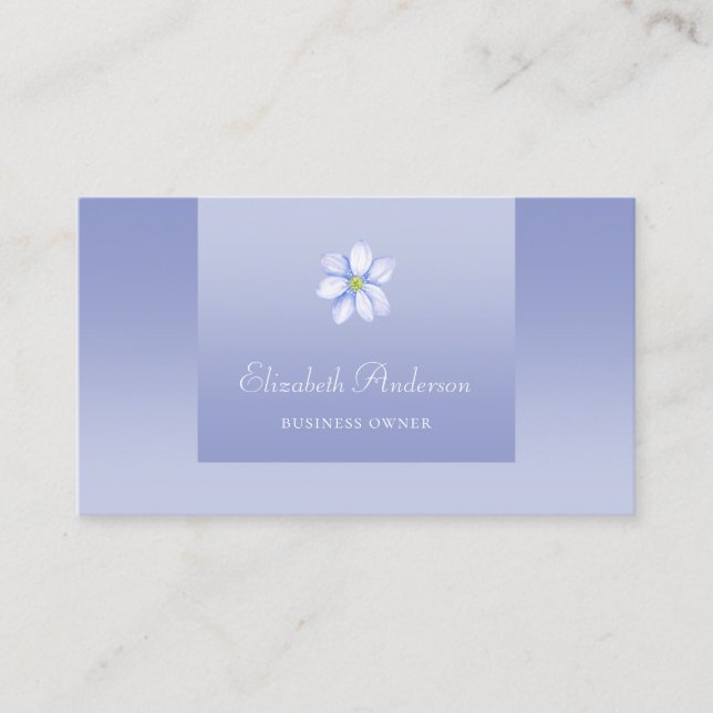 Periwinkle Flower Business Owner Card (Front)