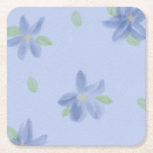 Periwinkle Flower Coasters
