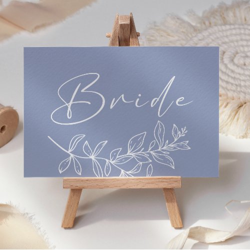 Periwinkle Flower Wedding Reserved Place Card