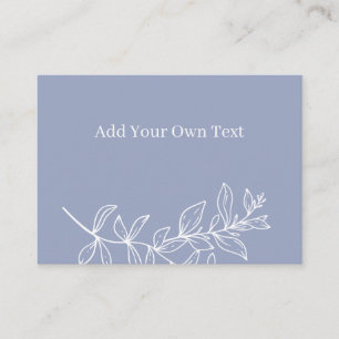 Periwinkle Flower Wedding Reserved Place Card