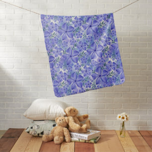Periwinkle Flowers Blue Violet Vinca Blossoms Baby Blanket