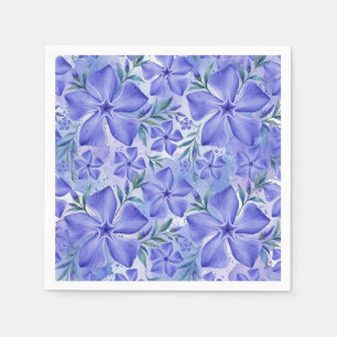 Periwinkle Flowers Blue Violet Vinca Blossoms Napkins