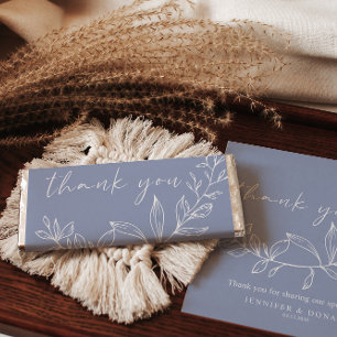 Periwinkle Flowers Boho Wedding Hershey Bar Favors