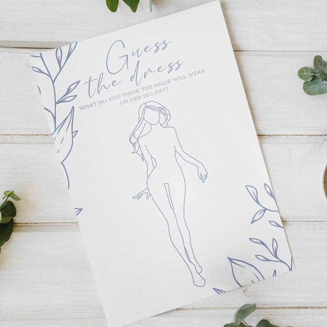 Periwinkle Flowers Bridal Game Guess the Dress Flyer (Creator Uploaded)