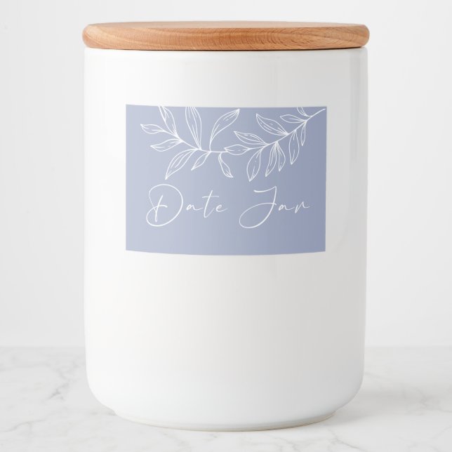 Periwinkle Flowers Date Night Jar Food Label (Front)