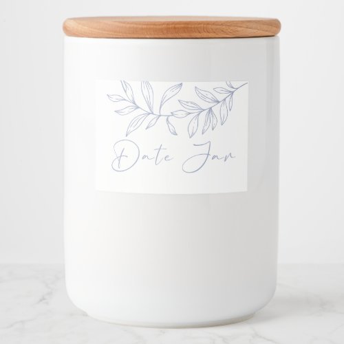 Periwinkle Flowers Date Night Jar Food Label