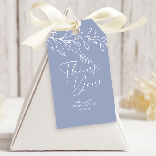 Periwinkle Flowers Wedding Gift Tags