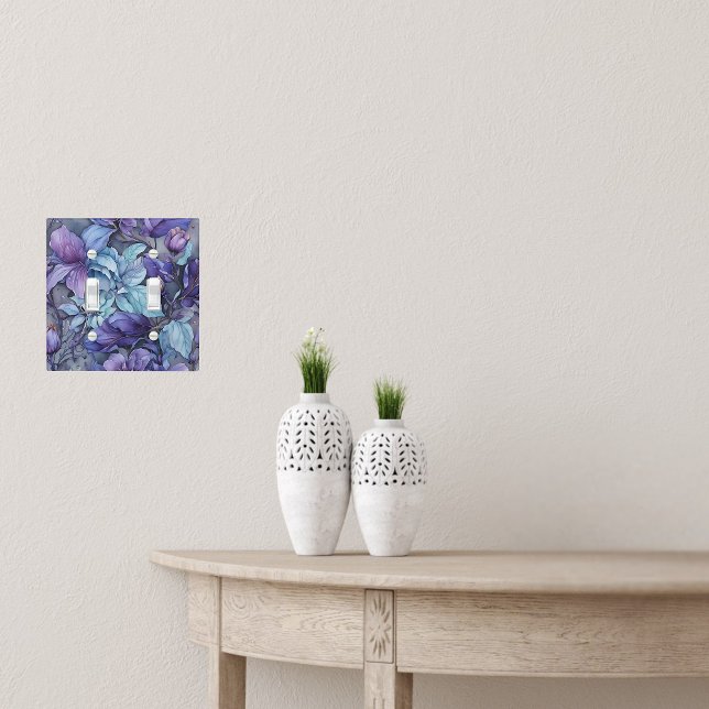 Periwinkle Garden Double Toggle Light Switch Cover (Creator Uploaded)