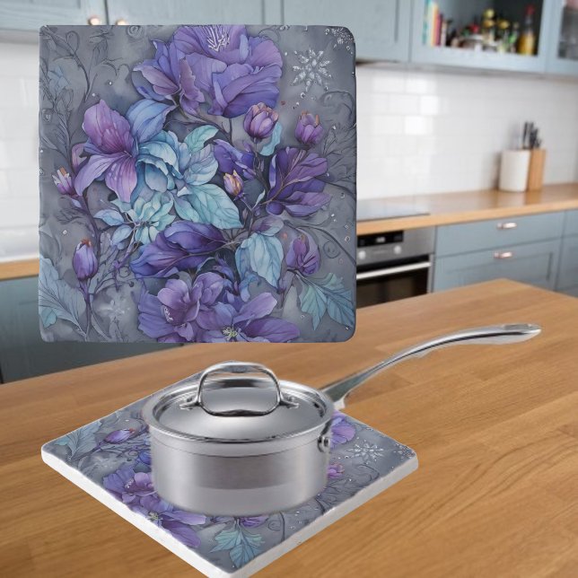Periwinkle Garden Trivet (Creator Uploaded)