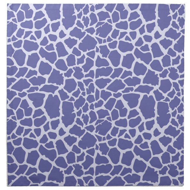 Periwinkle Giraffe Print Cloth Napkin (Front)