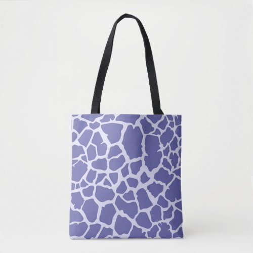 Periwinkle Giraffe Print Tote Bag