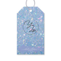 Periwinkle Glitter Gift Tags | Logo Product Tags