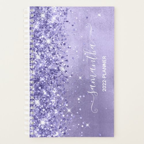 Periwinkle Glitter Lavender Blue Girly Signature Planner