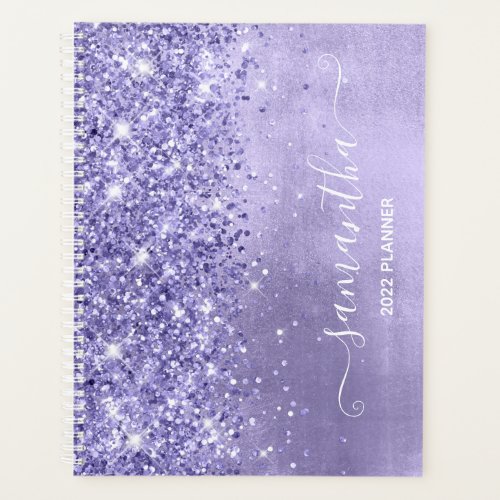 Periwinkle Glitter Lavender Blue Girly Signature Planner