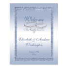 Periwinkle Glitter & Silver Wedding Rings Poster