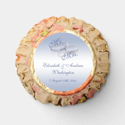 Periwinkle Glitter  Silver Wedding Rings Reeses Peanut Butter Cups