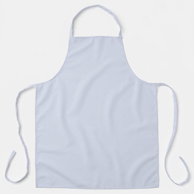 Periwinkle Gray Soft Pale White Pastel Solid Color Apron (Front)