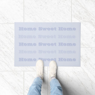 Periwinkle Gray Soft Pale White Pastel Solid Color Doormat