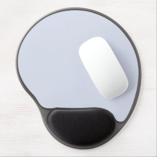 Periwinkle Gray Soft Pale White Pastel Solid Color Gel Mouse Pad