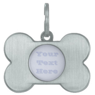 Periwinkle Gray Soft Pale White Pastel Solid Color Pet ID Tag