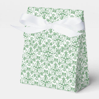 Periwinkle Green White Decorative Chic Floral Favor Boxes