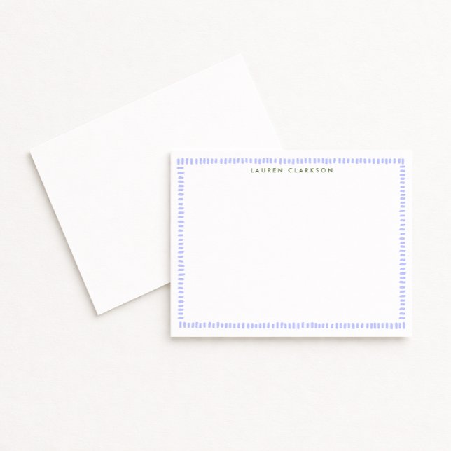 Periwinkle Hand-Painted Border Note Card (Creator Uploaded)