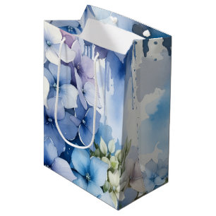 Periwinkle Hydrangea Easter Medium Gift Bag