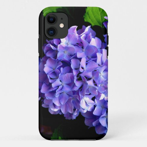 Periwinkle hydrangeas purple blue flower floral iPhone 11 case