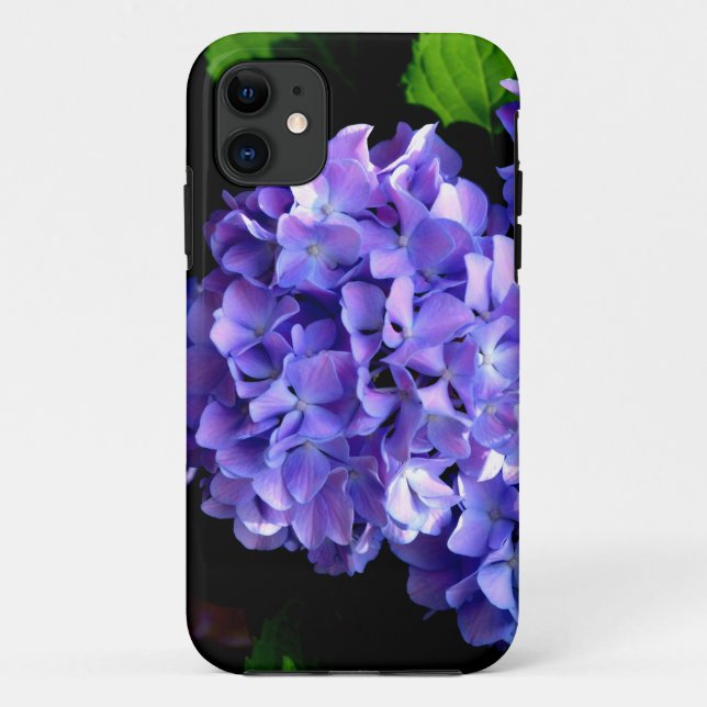Periwinkle hydrangeas purple blue flower floral Case-Mate iPhone case (Back)