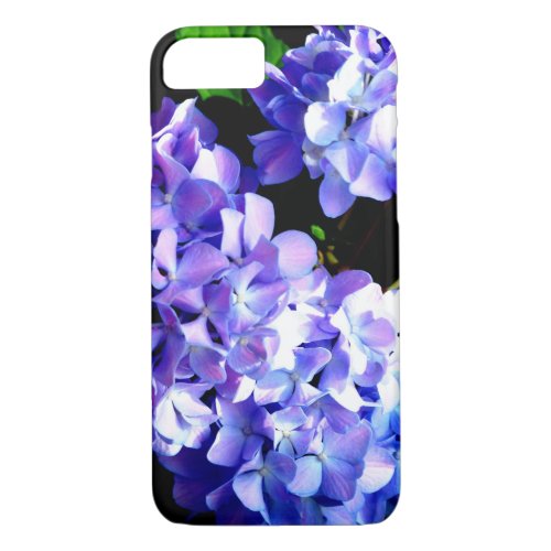 Periwinkle hydrangeas purple blue flower floral iPhone 87 case