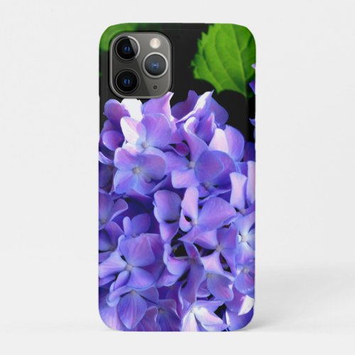 Periwinkle hydrangeas purple blue flower floral iPhone 11 pro case