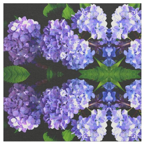 Periwinkle hydrangeas purple blue flower floral fabric