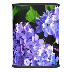 Periwinkle hydrangeas purple blue flower floral lamp shade
