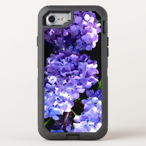 Periwinkle hydrangeas purple blue flower floral OtterBox defender iPhone SE87 case