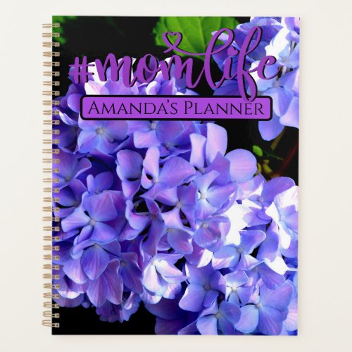 Periwinkle hydrangeas purple blue flower momlife planner