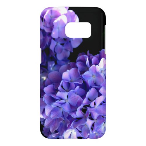 Periwinkle hydrangeas purple flowers blue flowers samsung galaxy s7 case