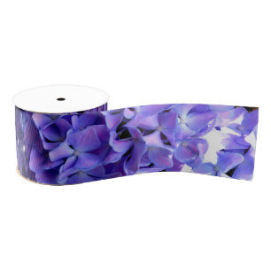 Periwinkle hydrangeas purple flowers blue flowers grosgrain ribbon