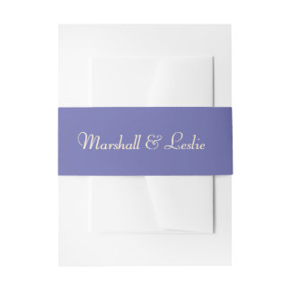 Periwinkle Invitation Belly Band