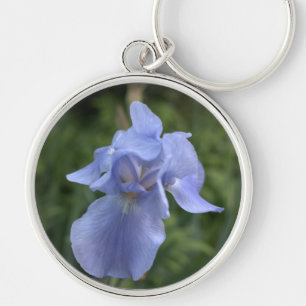 Periwinkle Iris Flower Keychain