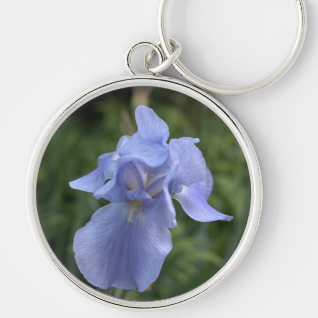 Periwinkle Iris Flower Keychain (Front)