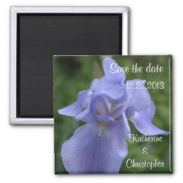Periwinkle Iris Save the Date Wedding Magnet