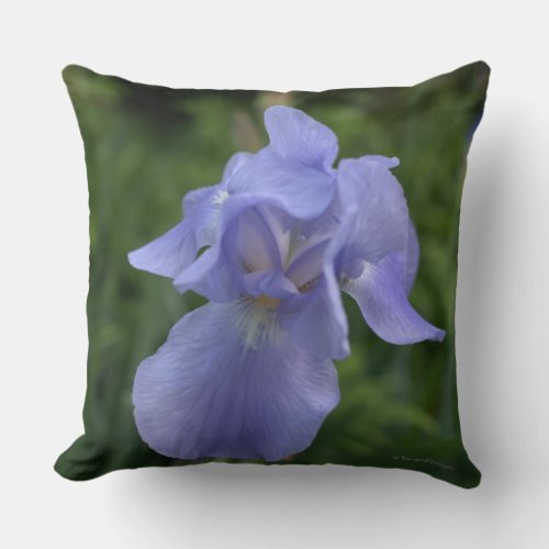 Periwinkle Irises Reversible Throw Pillow