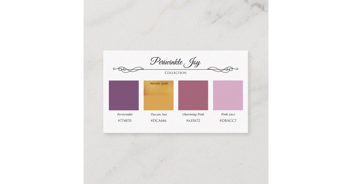 Classic Wedding Attire Color Palette Enclosure Card