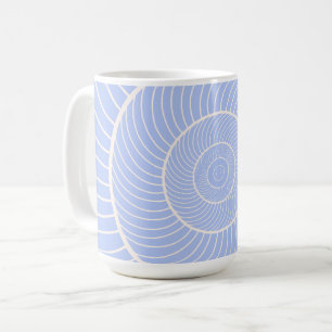Periwinkle lilac cream spiral snail fibonacci  coffee mug